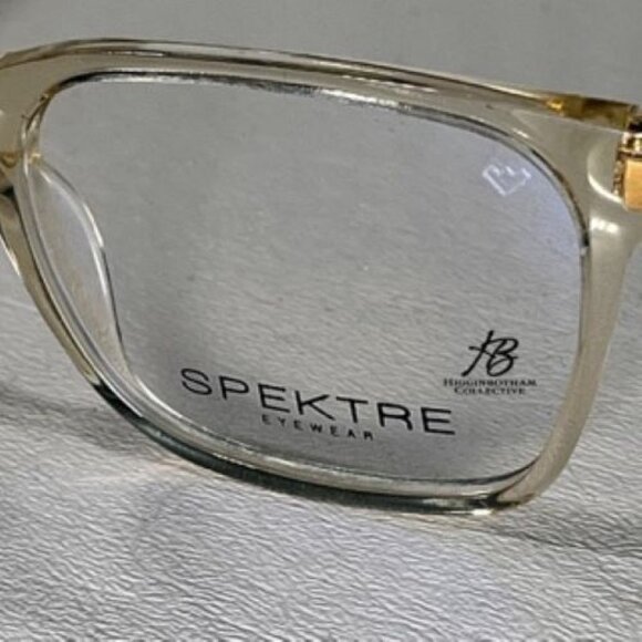 SPEKTRE EYEWEAR GATSBY SQUARE ACETATE EYEGLASS FRAMES CLEAR YELLOW 50-21-145 NEW - Picture 13 of 16